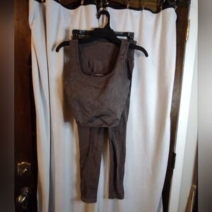 Brown 2 Piece Athletic Set